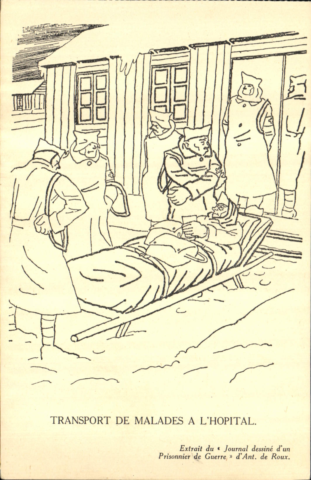 CPM Militaria Transport de malades a l'hopital 