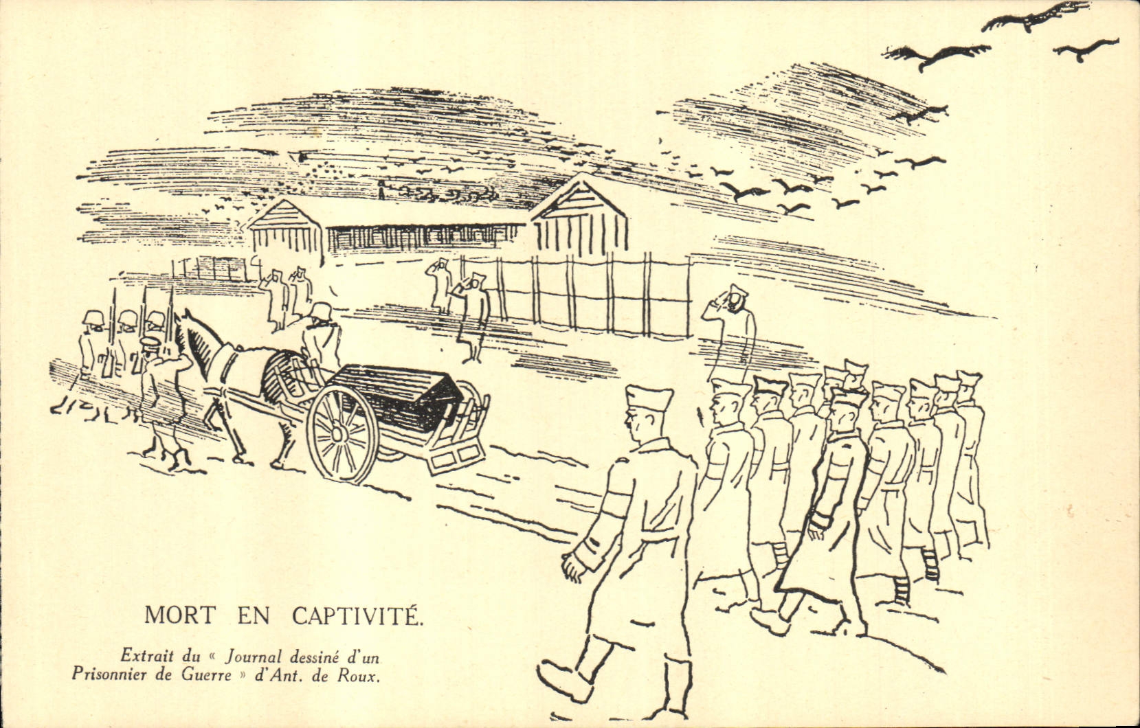 CPM Militaria Mort en captivite