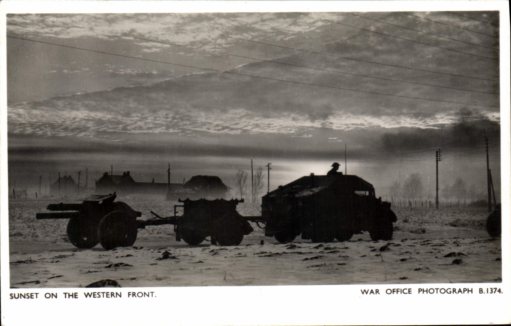 CPM Militaria Sunset on the Western front 