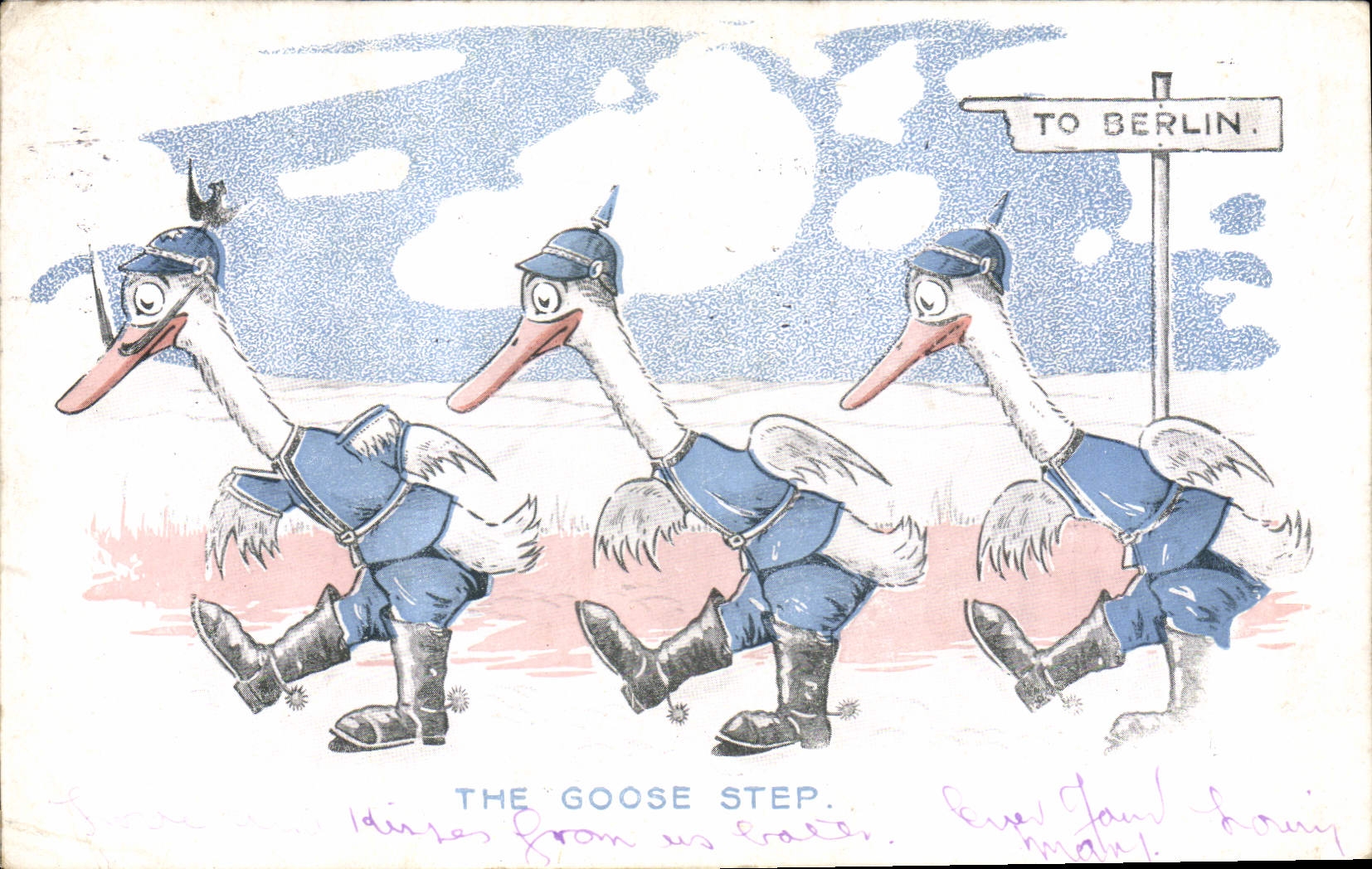 CPM Militaria To Berlin the gosse step