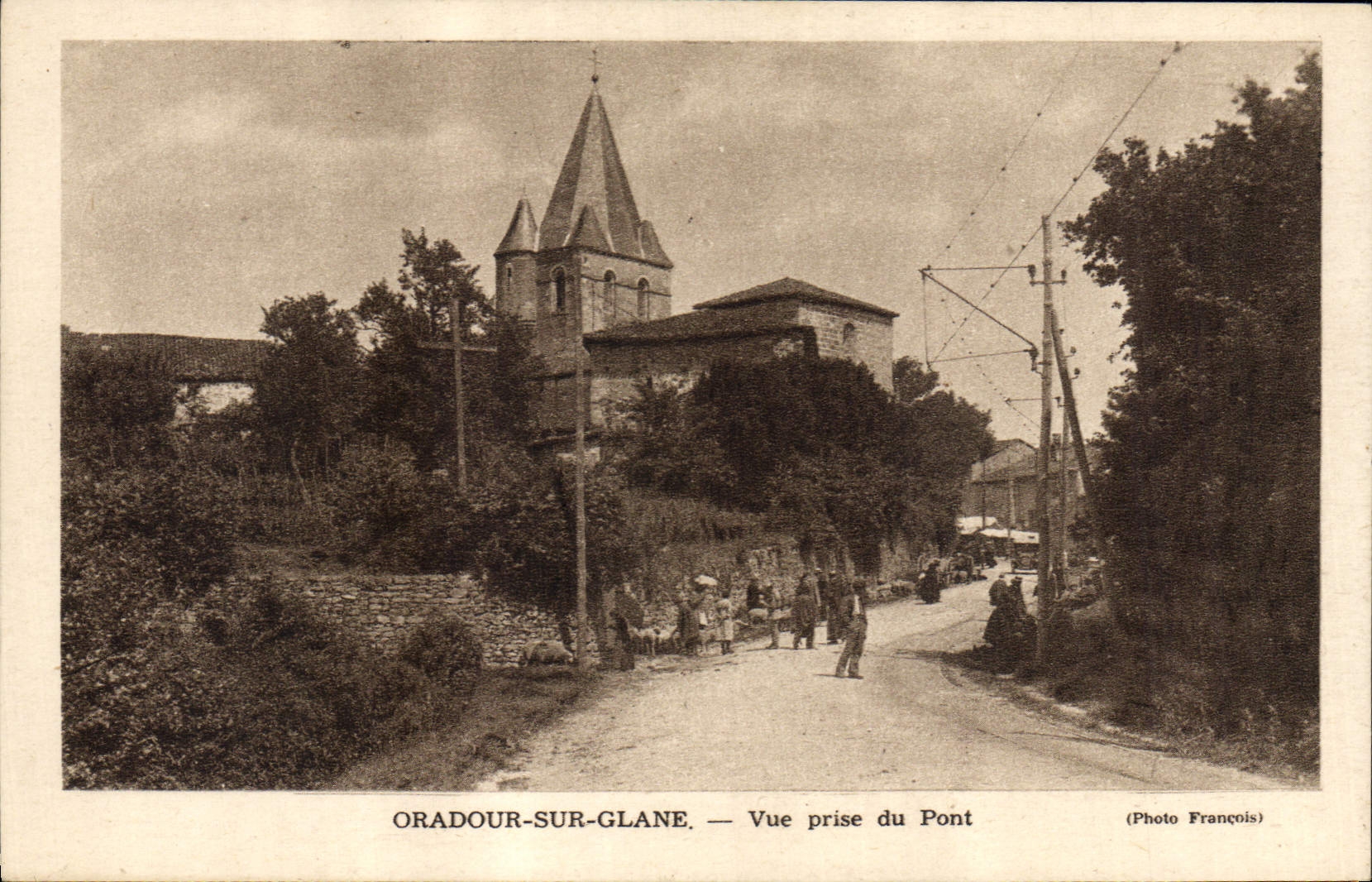 Modern Postcard Militaria Oradour on Gleans Seen taken bridge