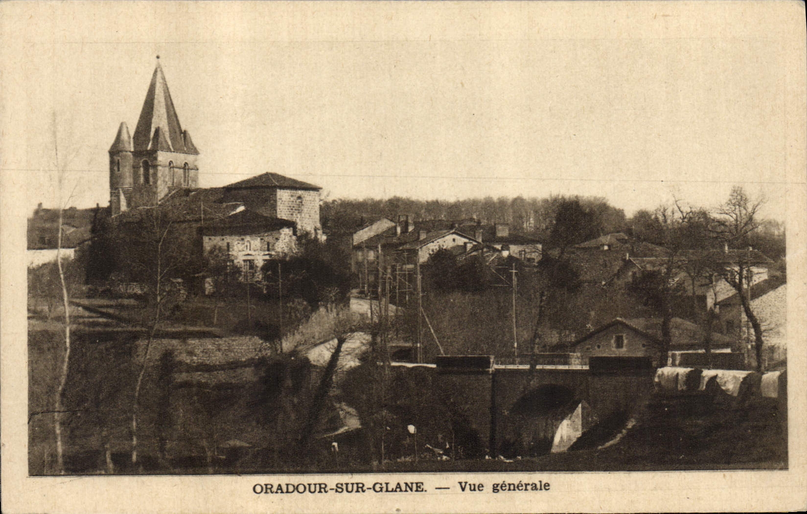 Modern Postcard Militaria Oradour on Gleans Seen general