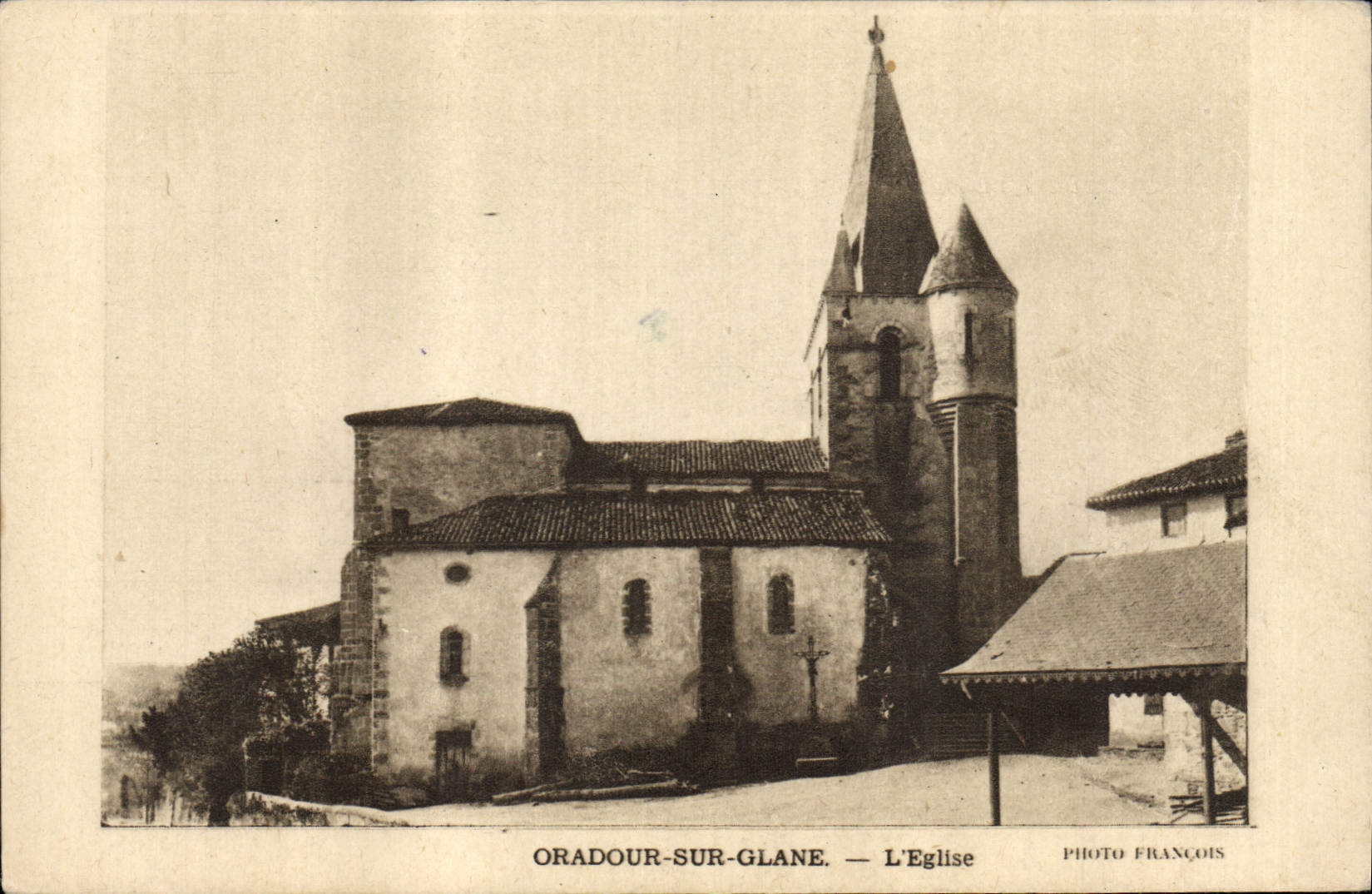 Modern Postcard Militaria Oradour on Gleans the church