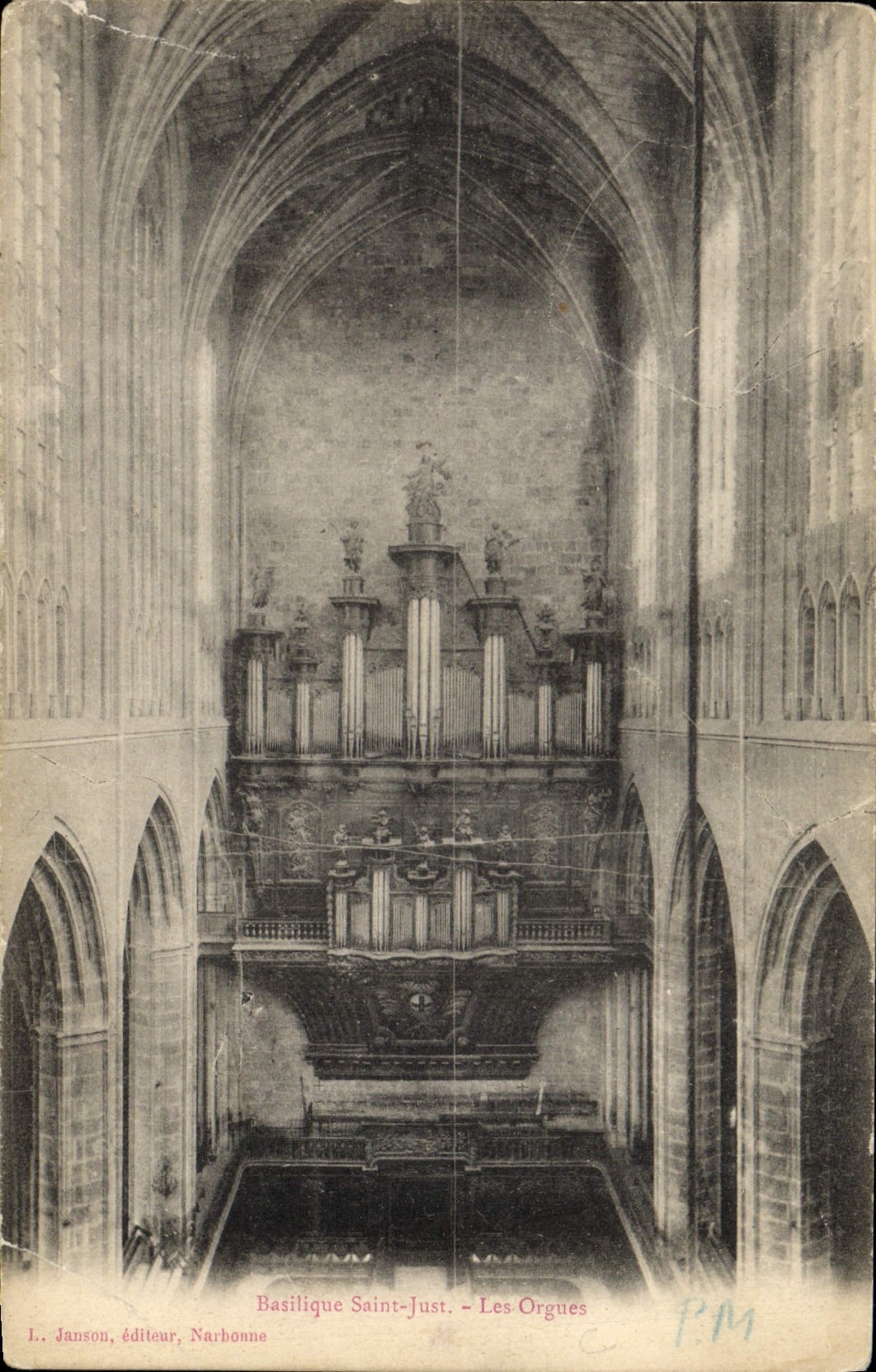 Postal Órgano Basílico St Jean los órganos