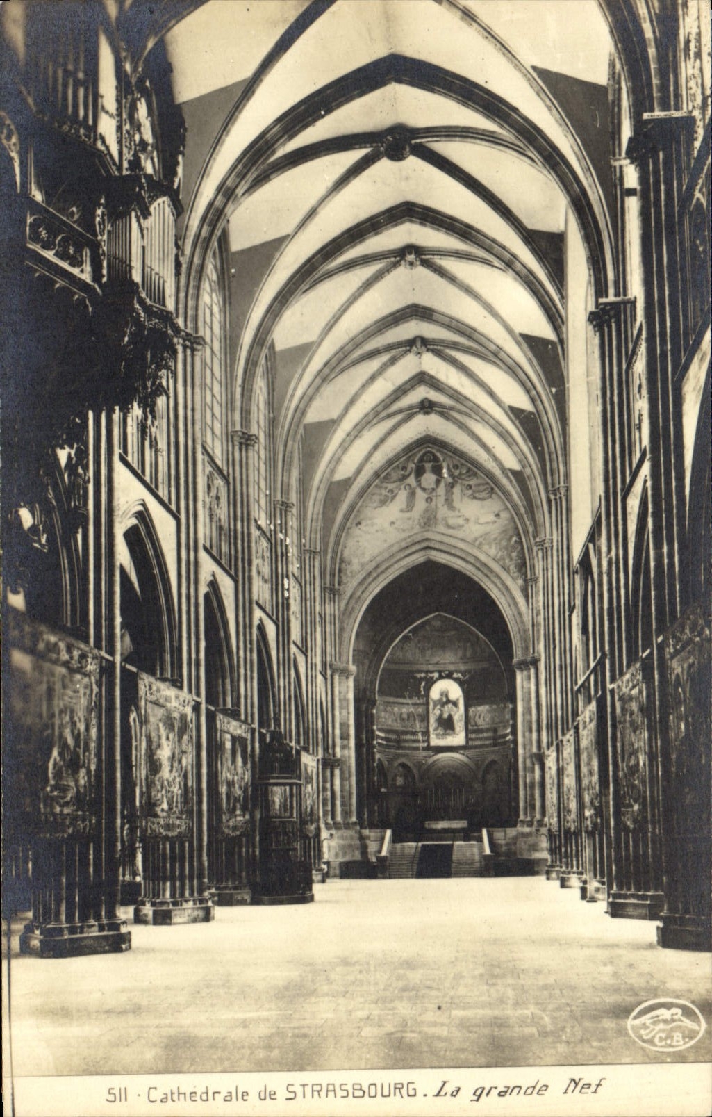 CPA Orgue Cathedrale de Strasbourg La grande nef