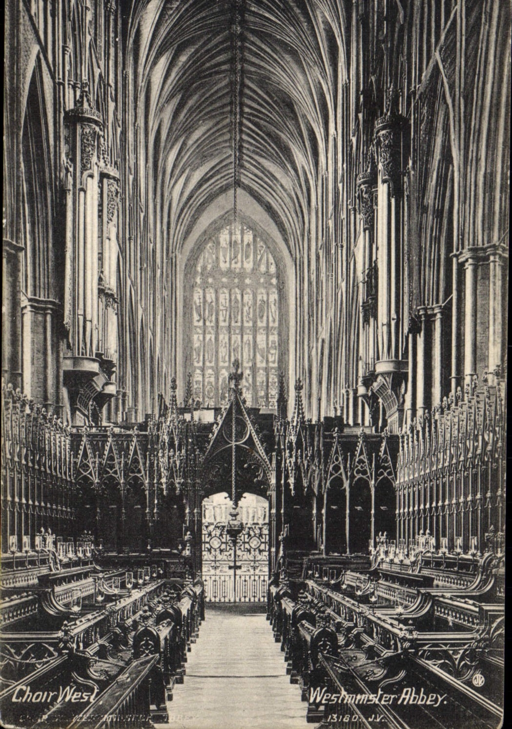 Vintage Postcard Organ To fall West Westminster Abbey London