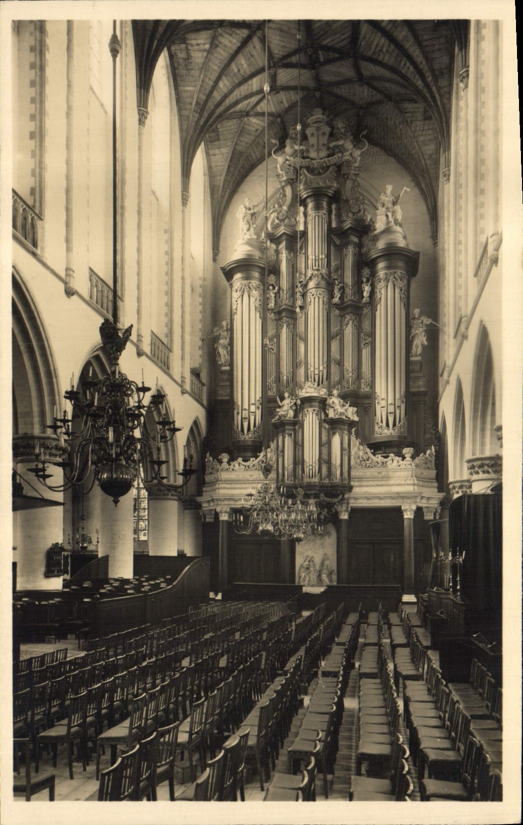 Postal Órgano Haarlem Gruta of St Bavokerk