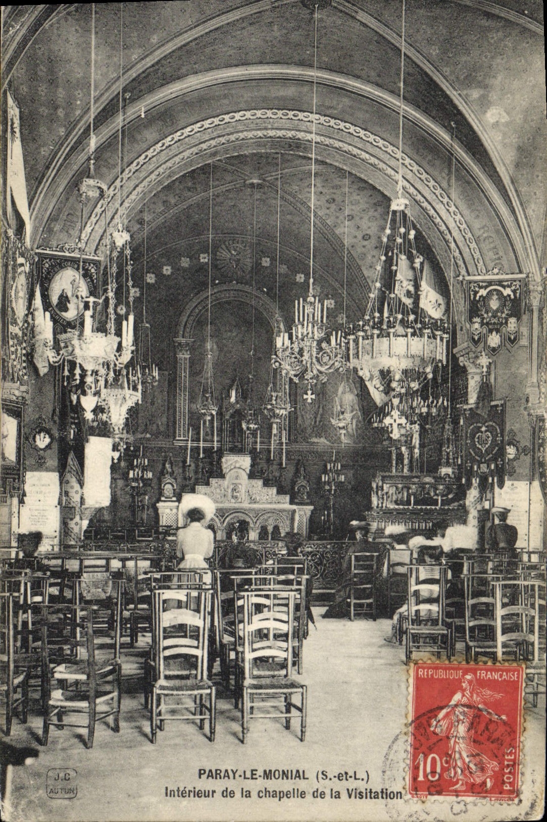 CPA Orgue Paray le Monial Interieur de la chapelle de la Visitation