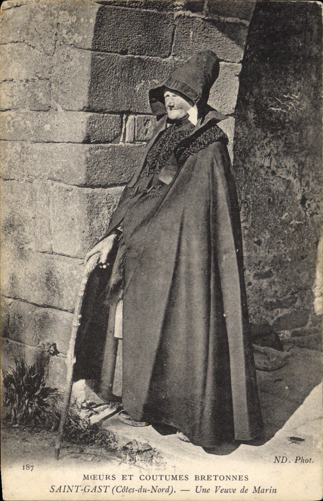 Postal Folclore Santo Gast una viuda de marinero