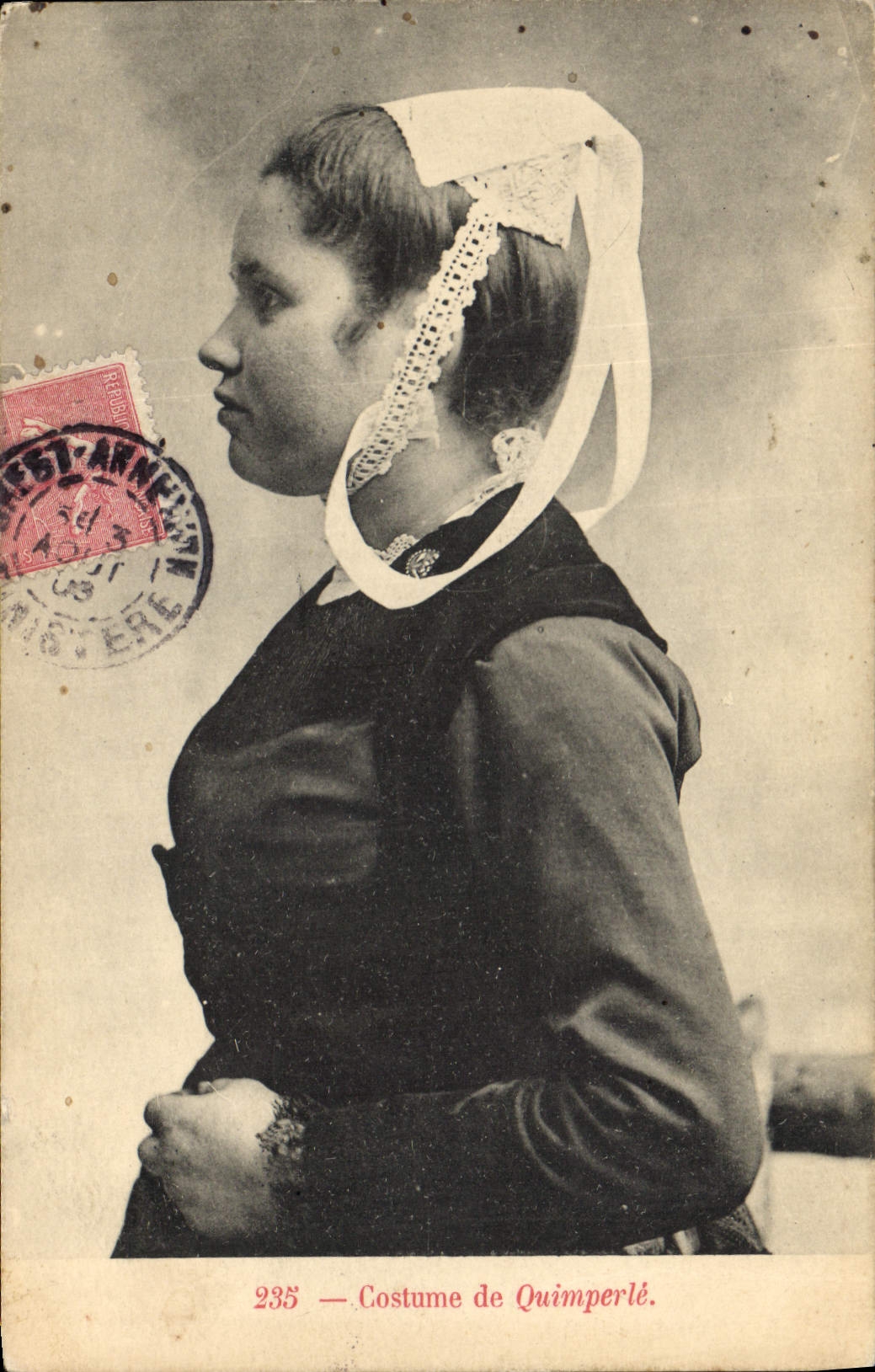 CPA Folklore Costume de Quimperle