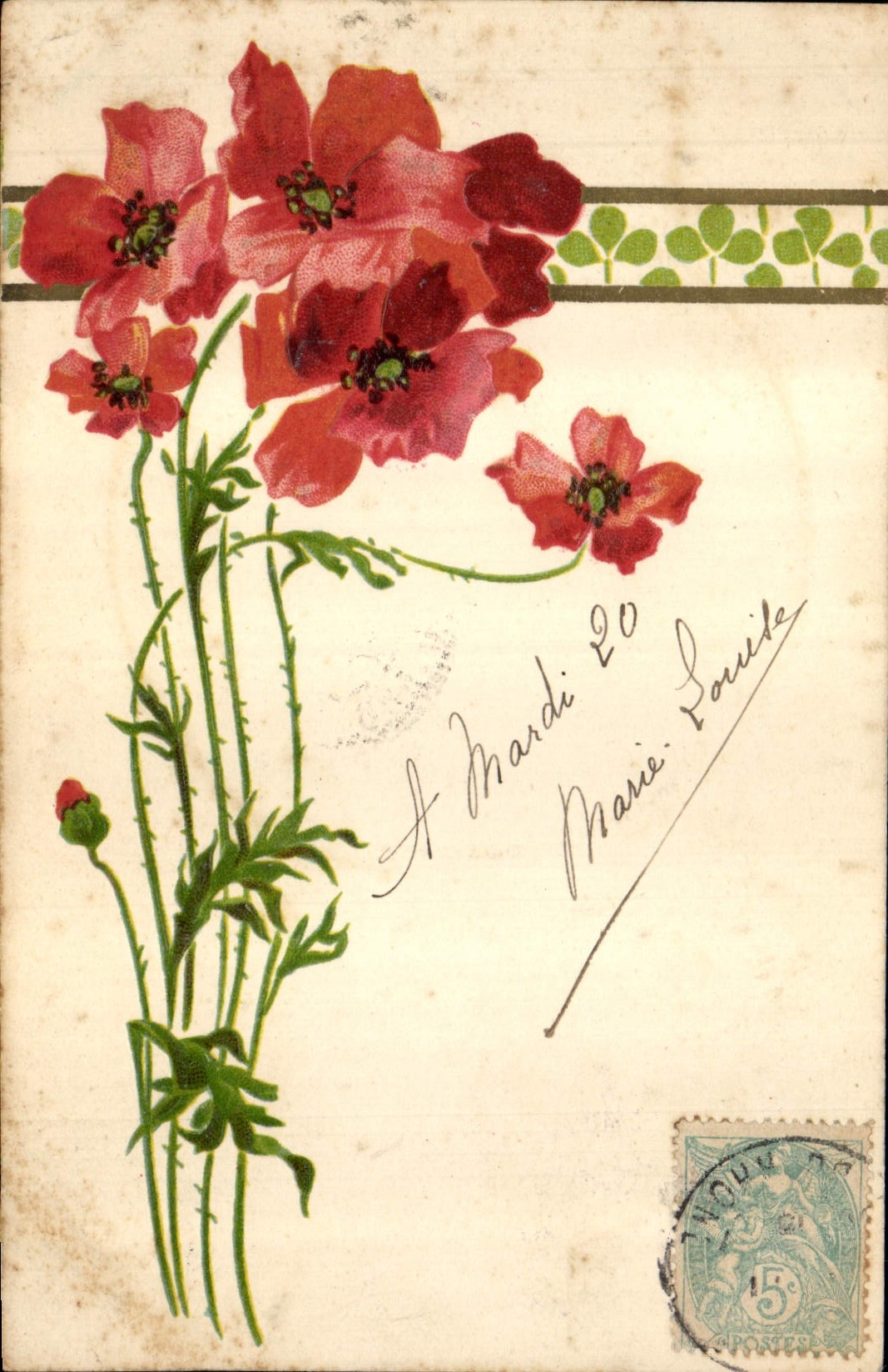 CPA Fantaisie Fleurs 
