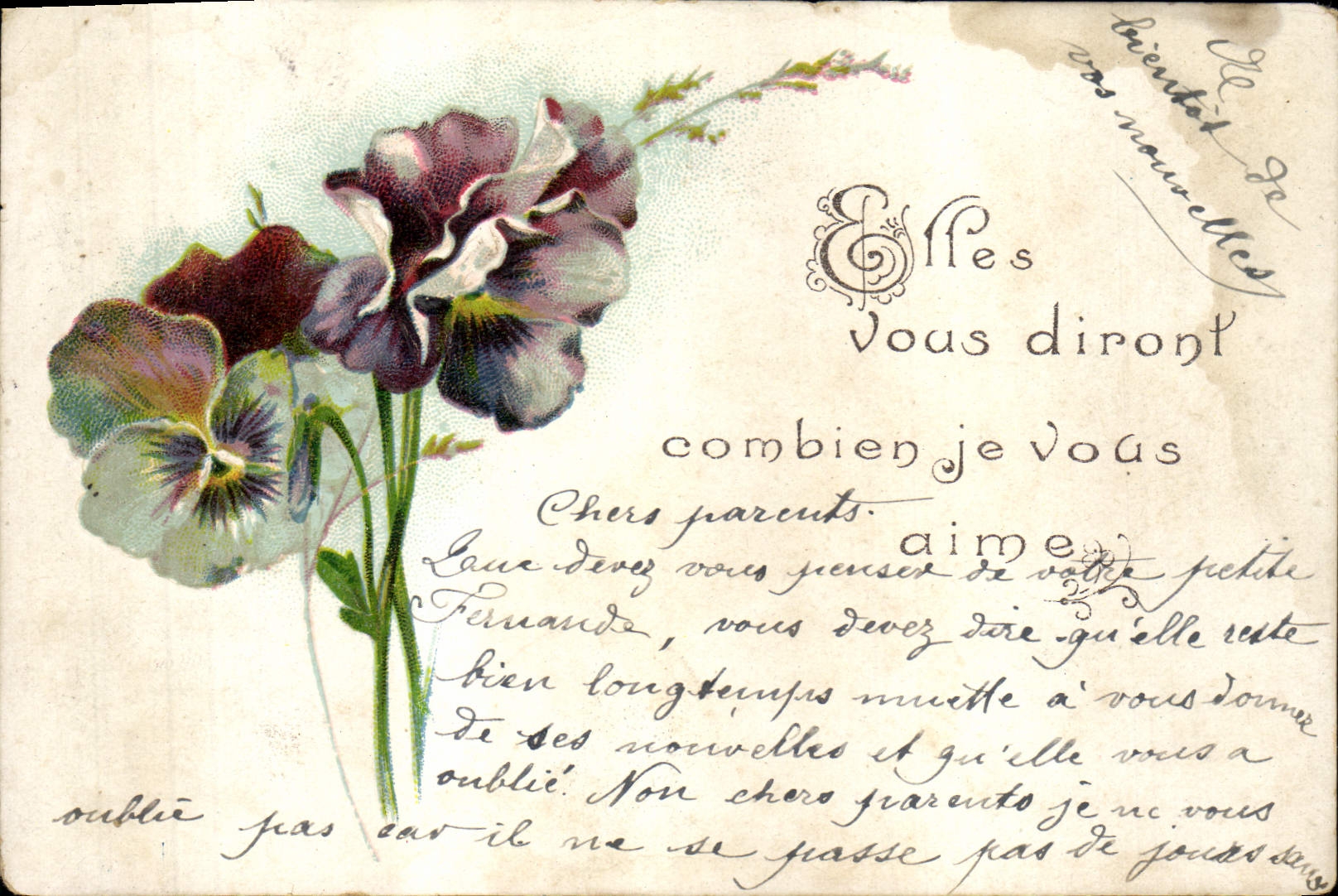CPA Fantaisie Fleurs 