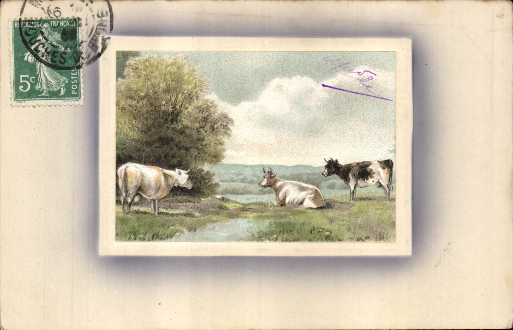 CPA Fantaisie Vaches 