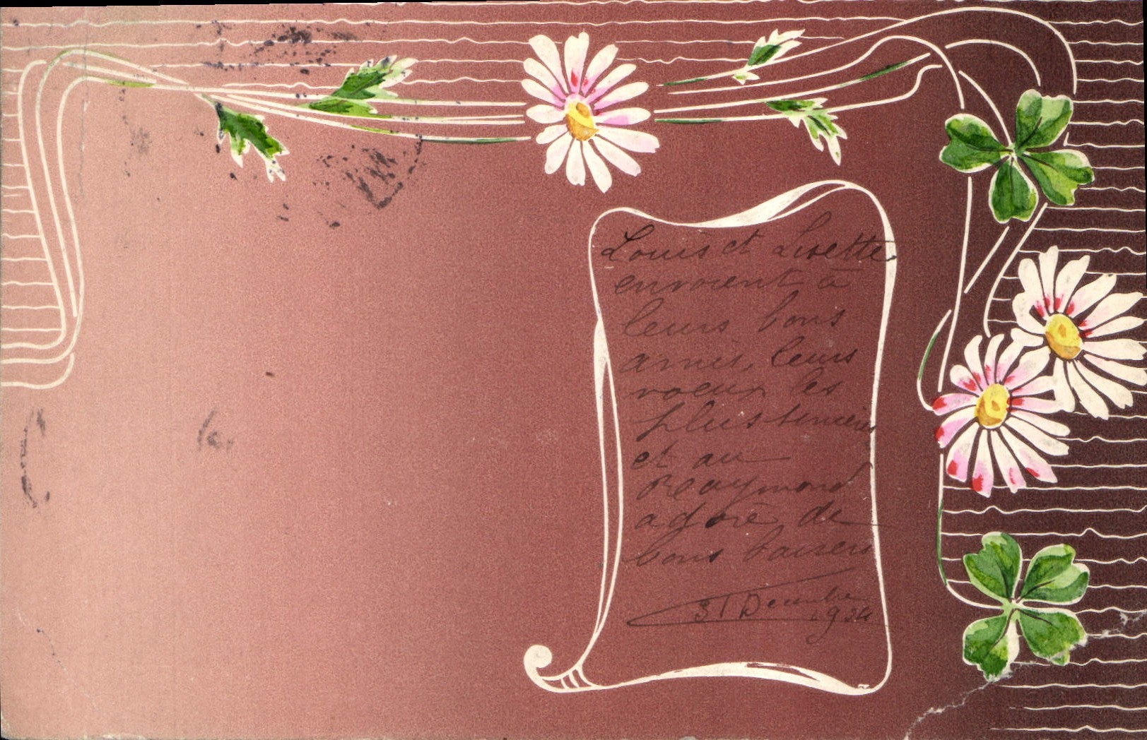 CPA Fantaisie Fleurs 