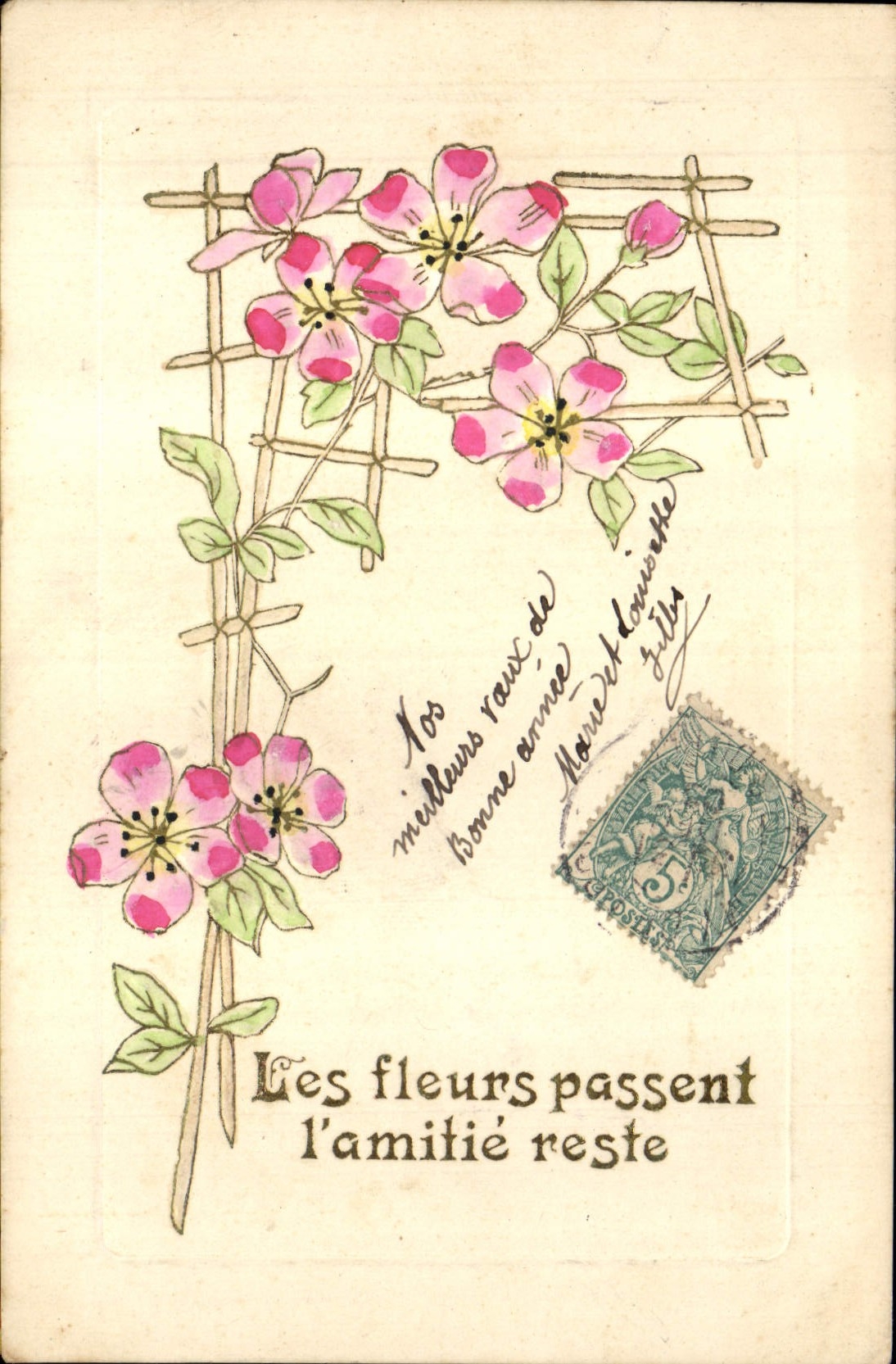 CPA Fantaisie Fleurs 