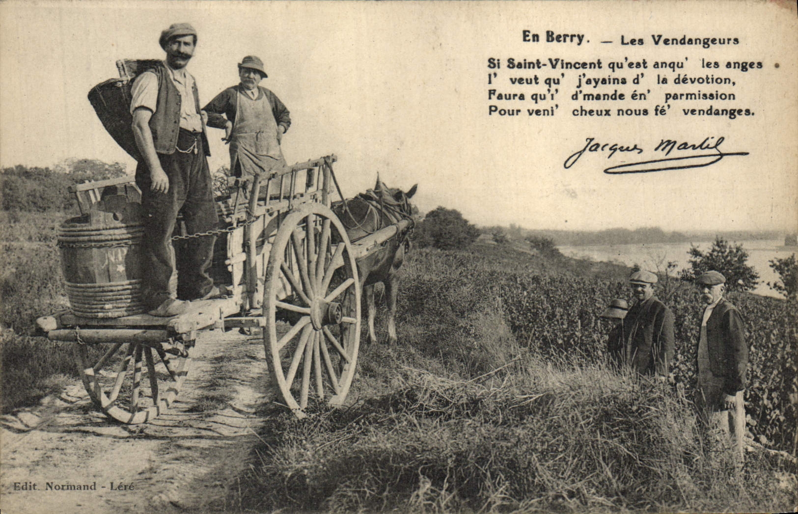 CPA Vin Vendanges En Berry Les vendangeurs