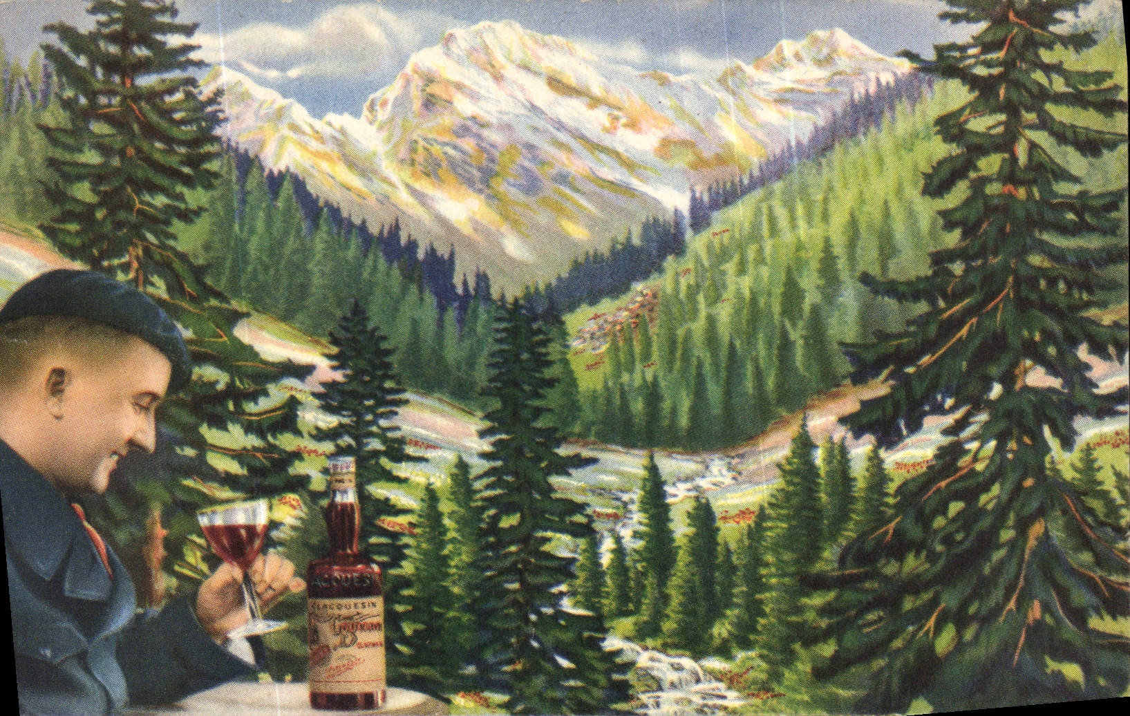 CPA Publicite Aperitif Clacquesin Alcool