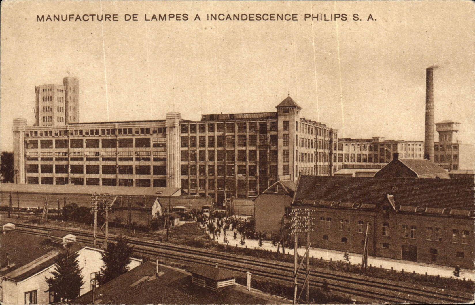 CPA Publicite Manufacture de lampes a incandescence Philips SA