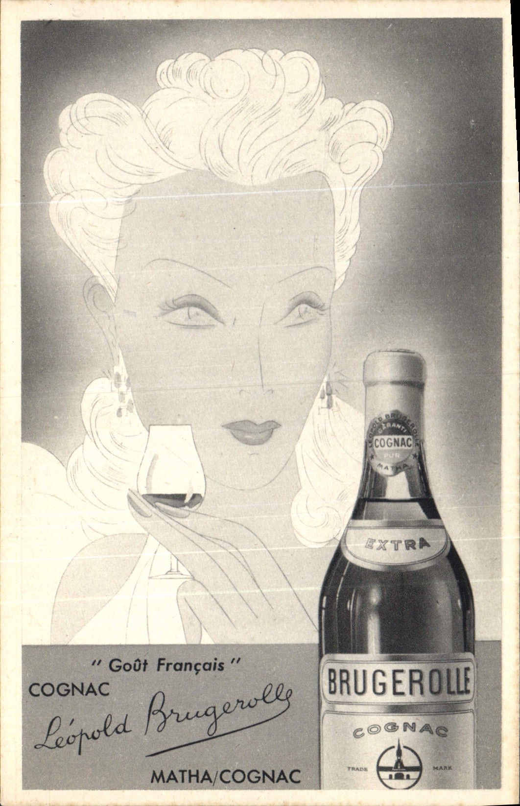 CPA Publicite Cognac Leopold Brugerolle Matha Cognac