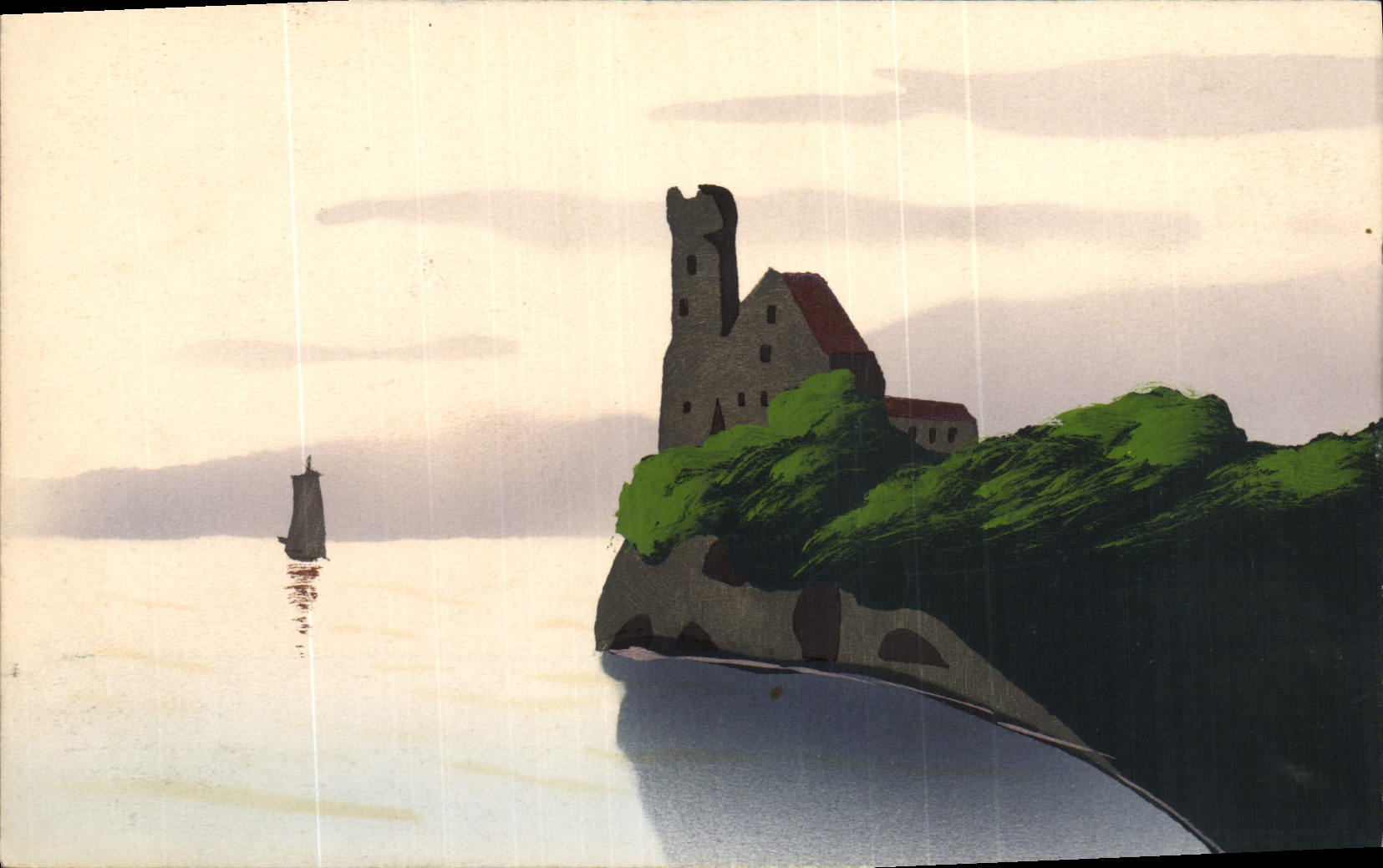 CPA Fantaisie (dessin a la main) Chateau 