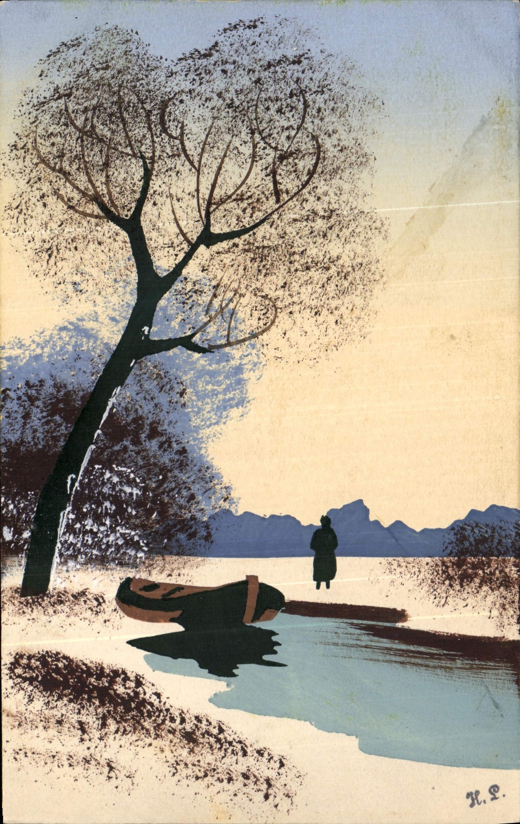 CPA Fantaisie (dessin a la main) Paysage 