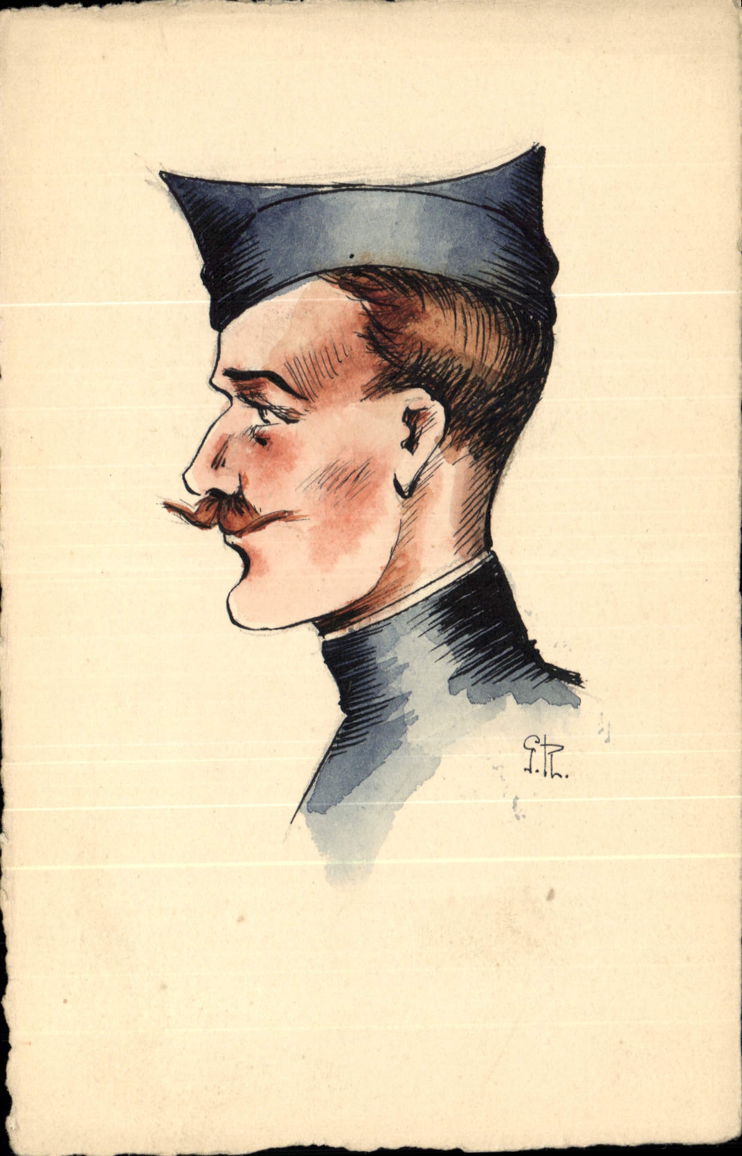 CPA Fantaisie (dessin a la main) Soldat Militaria 