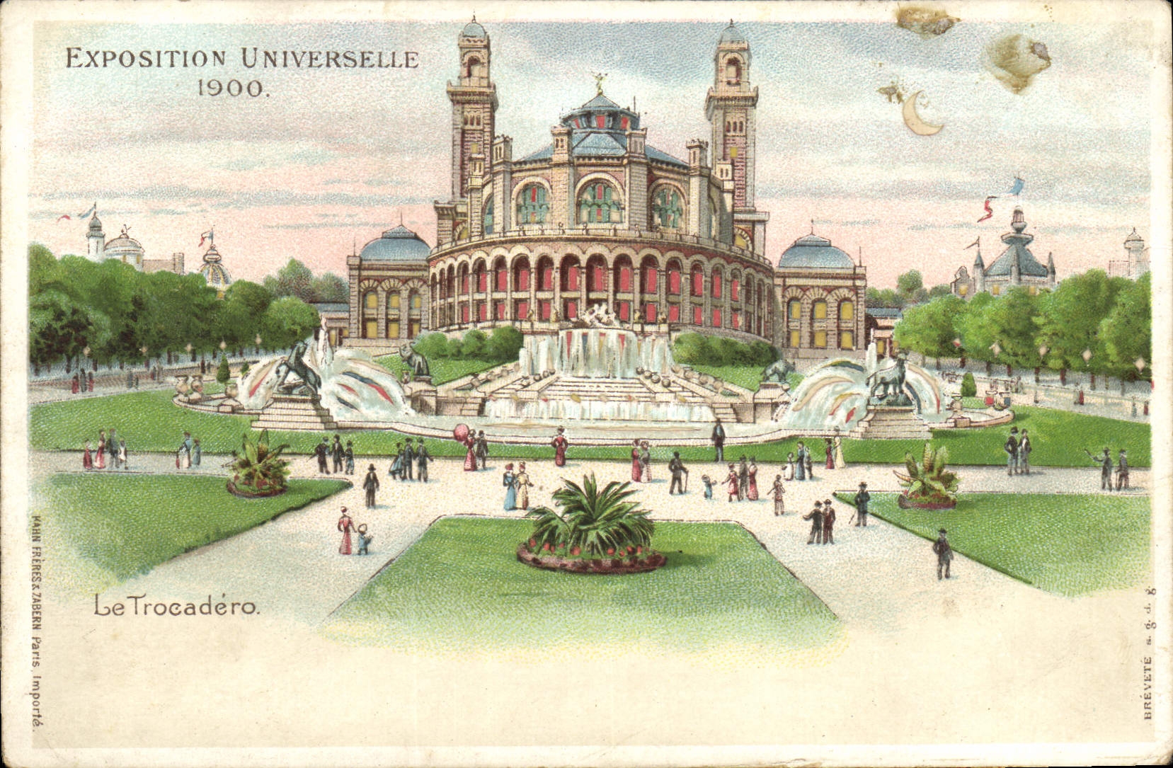 CPA Fantaisie Carte transparente Paris le Trocadero Exposition universelle