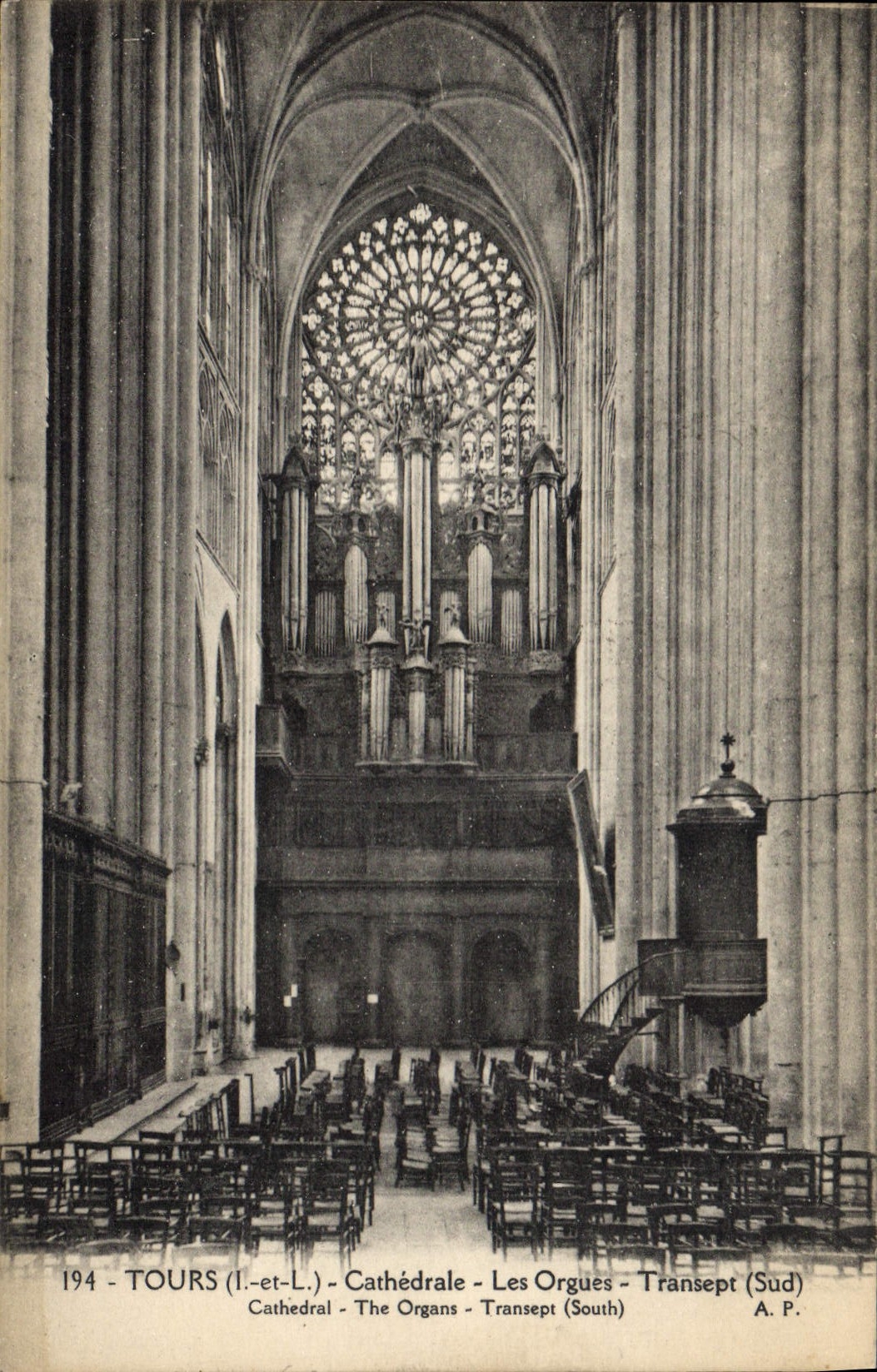 CPA Orgue Tours Cathedrale Les orgues Transept 