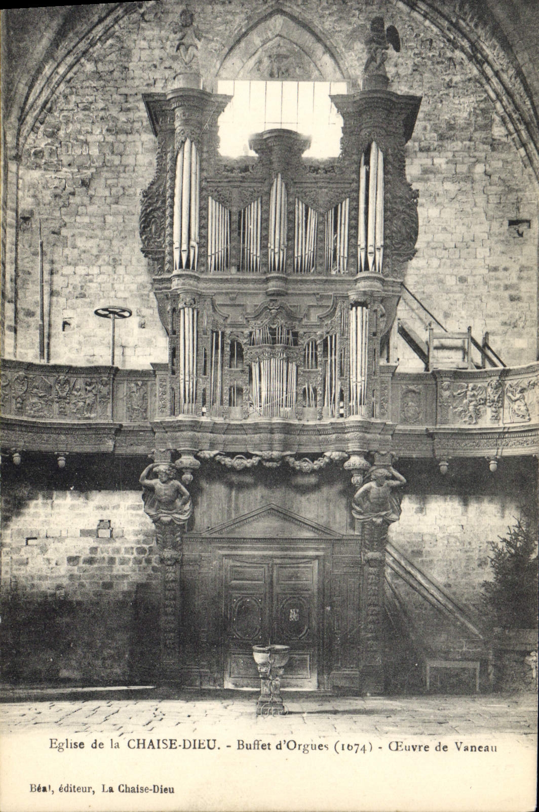 CPA Orgue Eglise de la Chaise Dieu Buffet d'orgues Oeuvre de Vaneau