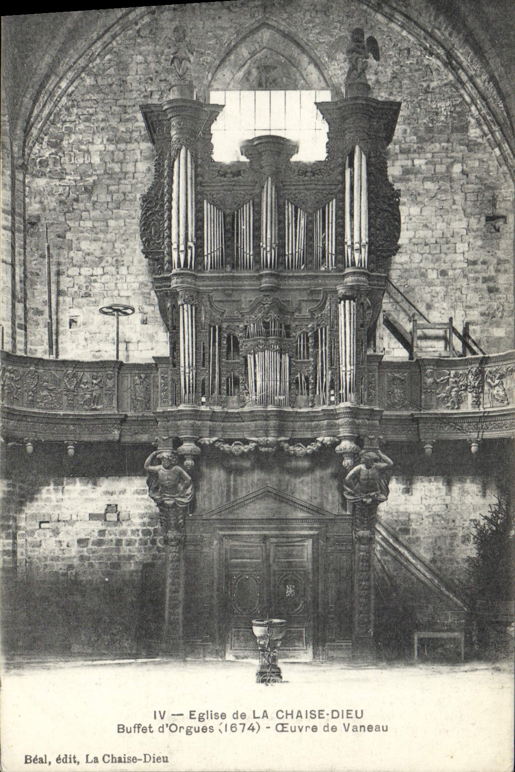 CPA Orgue Eglise de la Chaise Dieu Buffet d'orgues Oeuvre de Vaneau