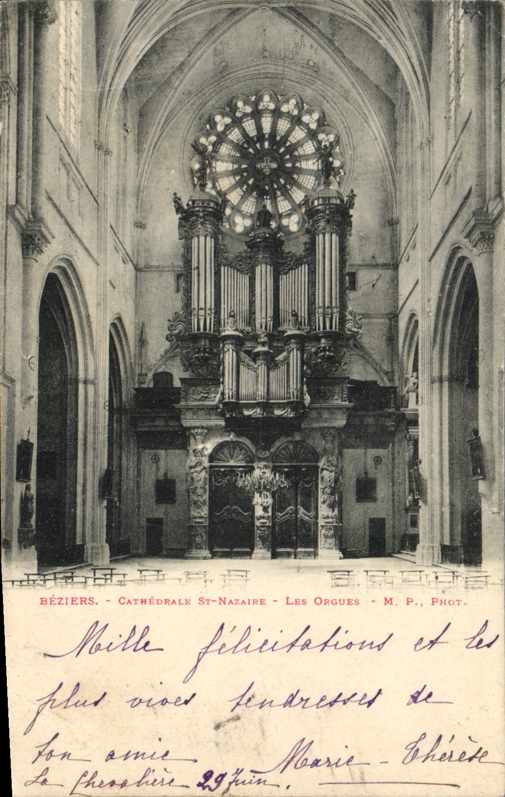CPA Orgue Beziers Cathedrale St Nazaire Les orgues