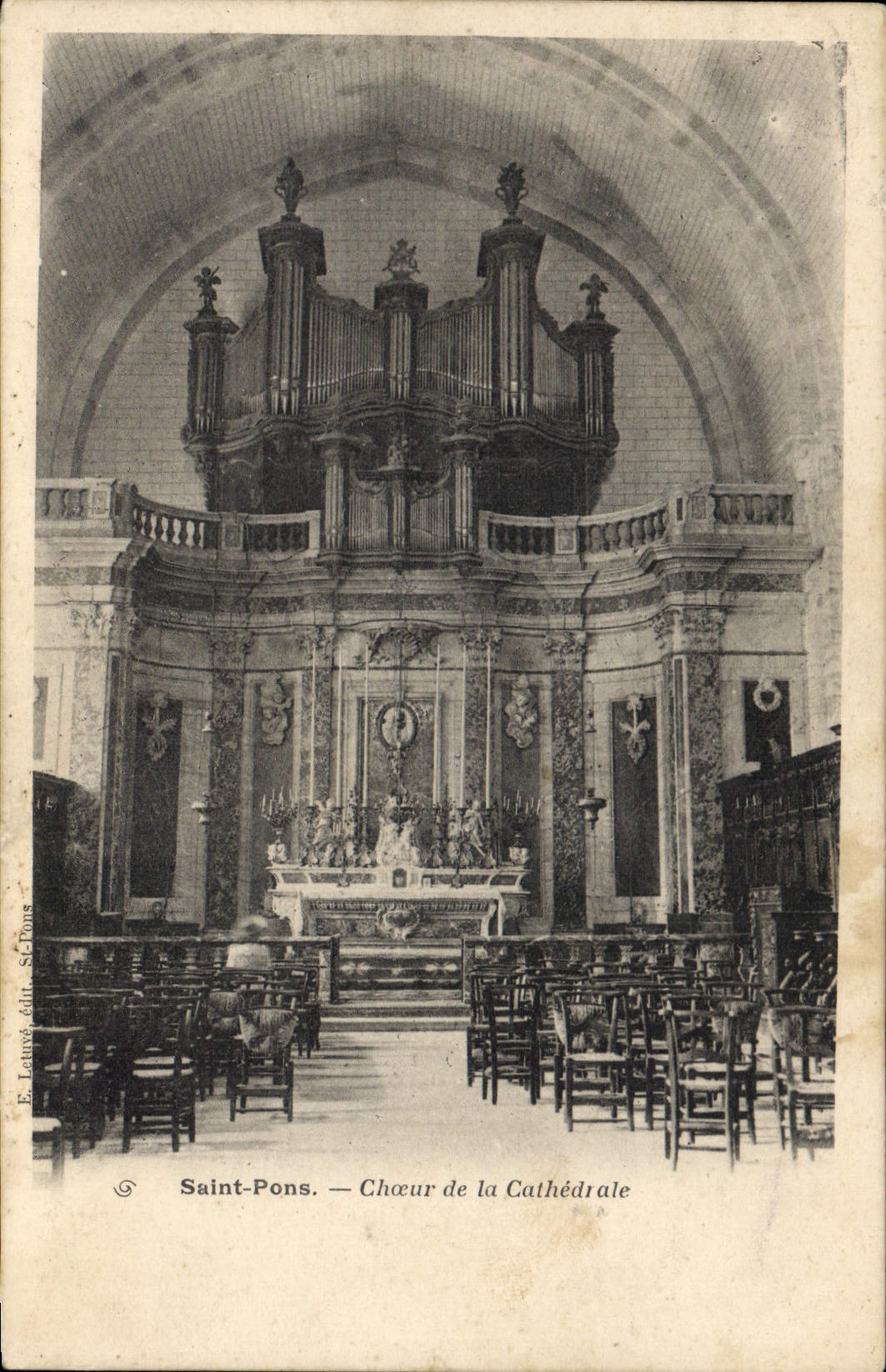 Postal Órgano Santo Puente de Varolio Coro de la catedral