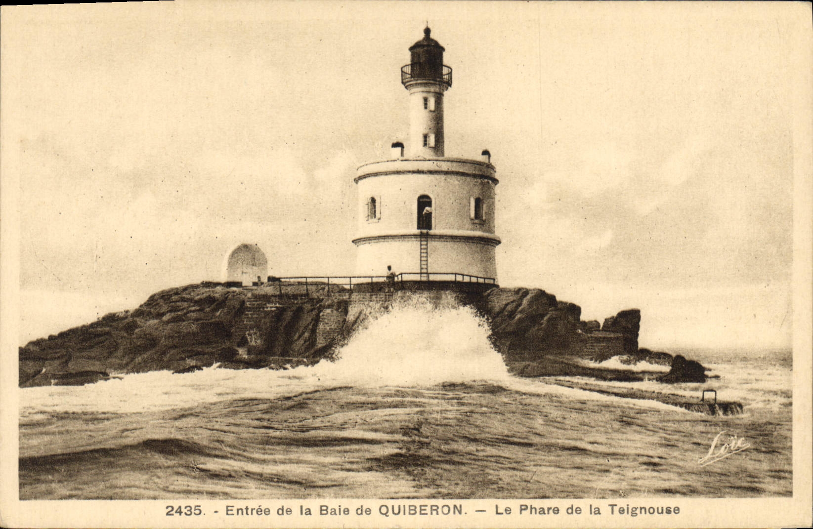 CPA Phare Entree de la baie de Quiberon Le phare de la Teignouse