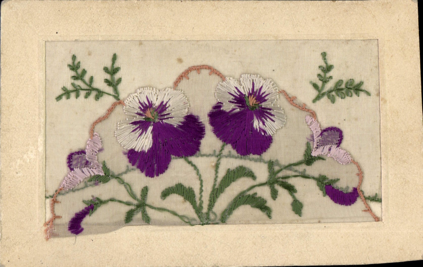 CPA Fantaisie Toilee Fleurs 