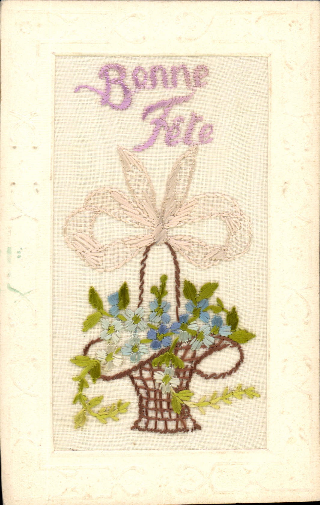 CPA Fantaisie Toilee Fleurs 