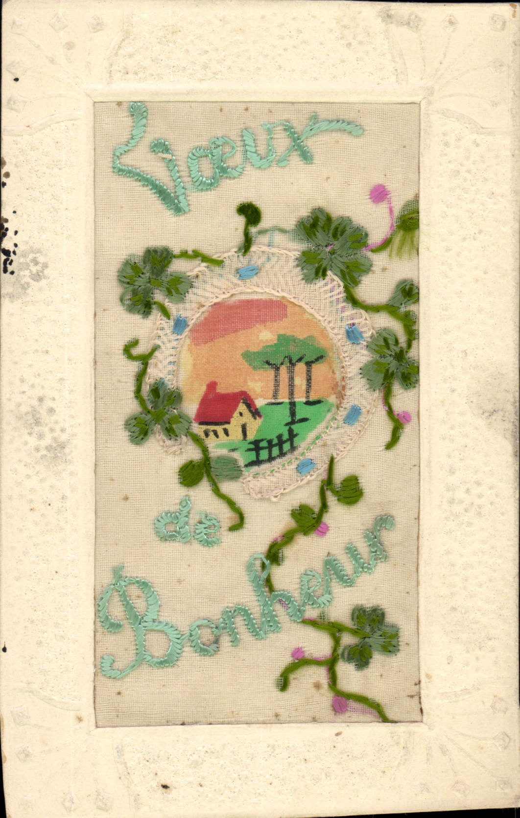 CPA Fantaisie Toilee Fleurs 