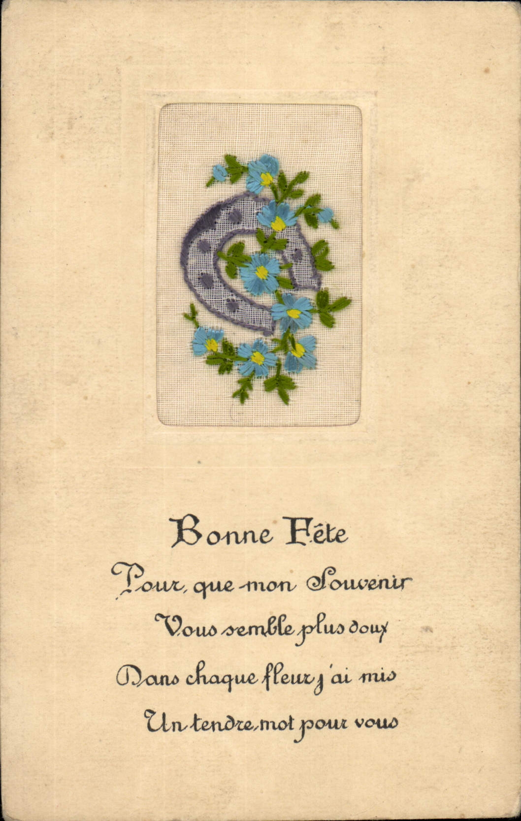 CPA Fantaisie Toilee Fleurs 