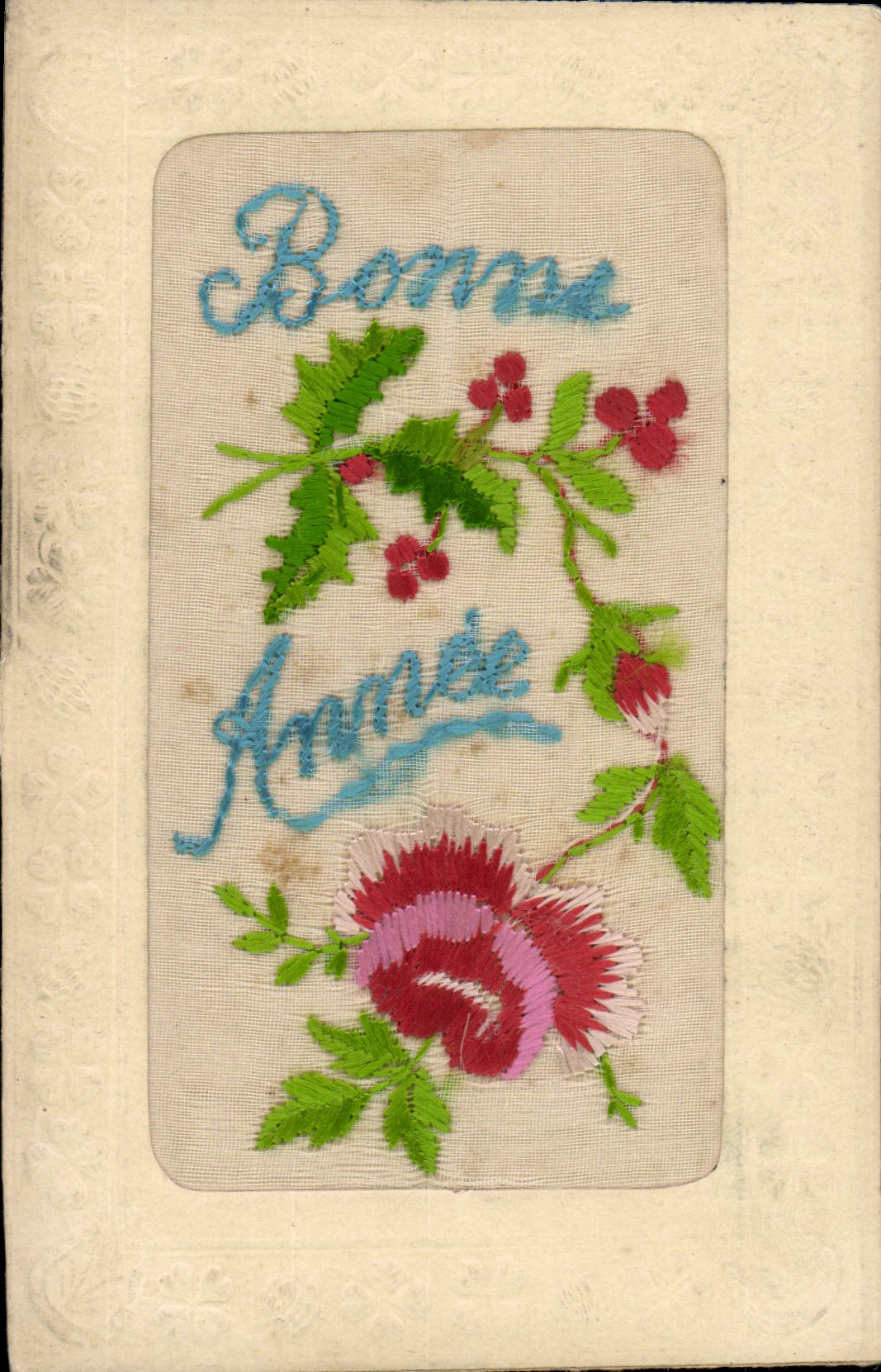 CPA Fantaisie Toilee Fleurs 