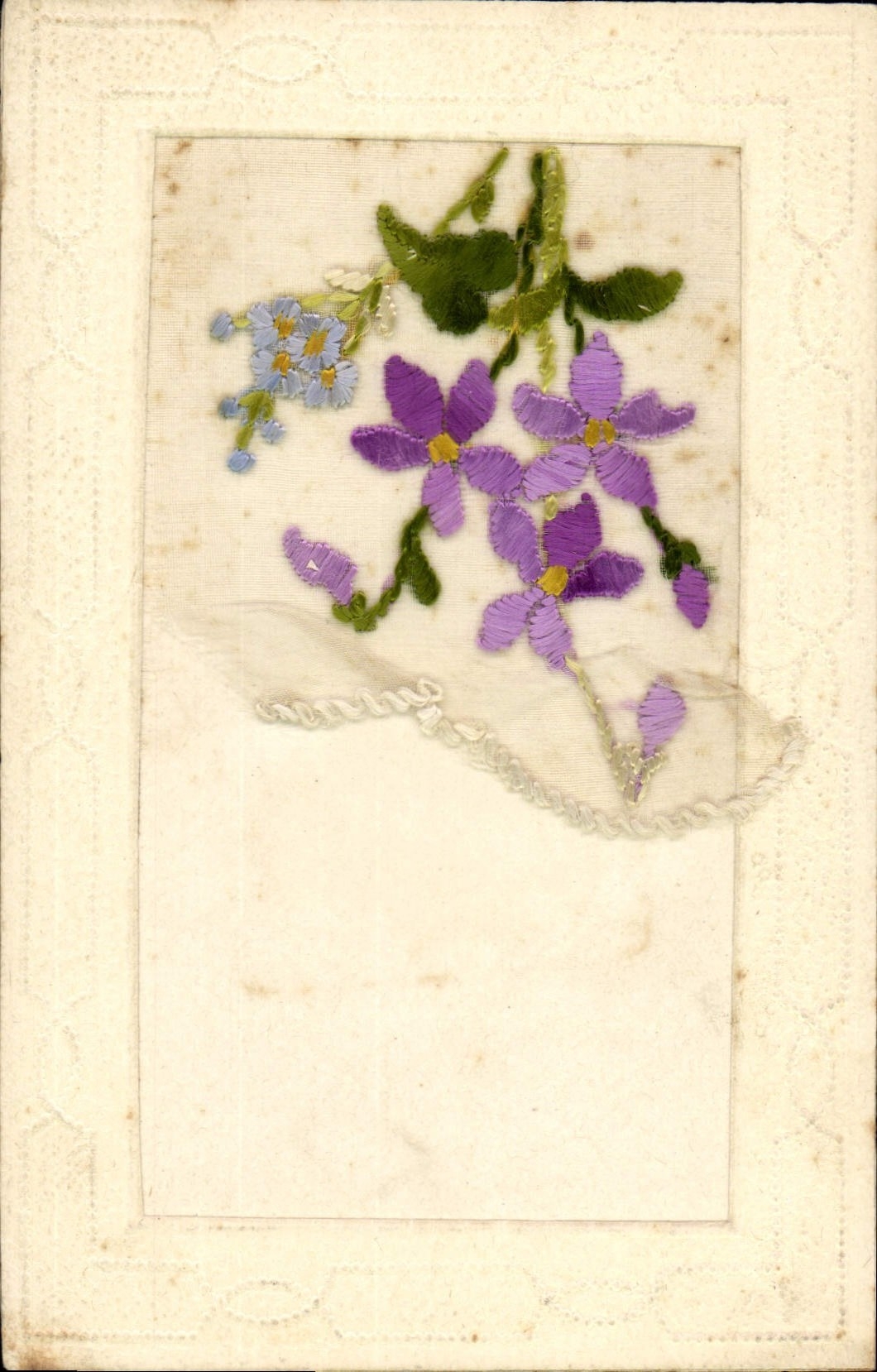CPA Fantaisie Toilee Fleurs 
