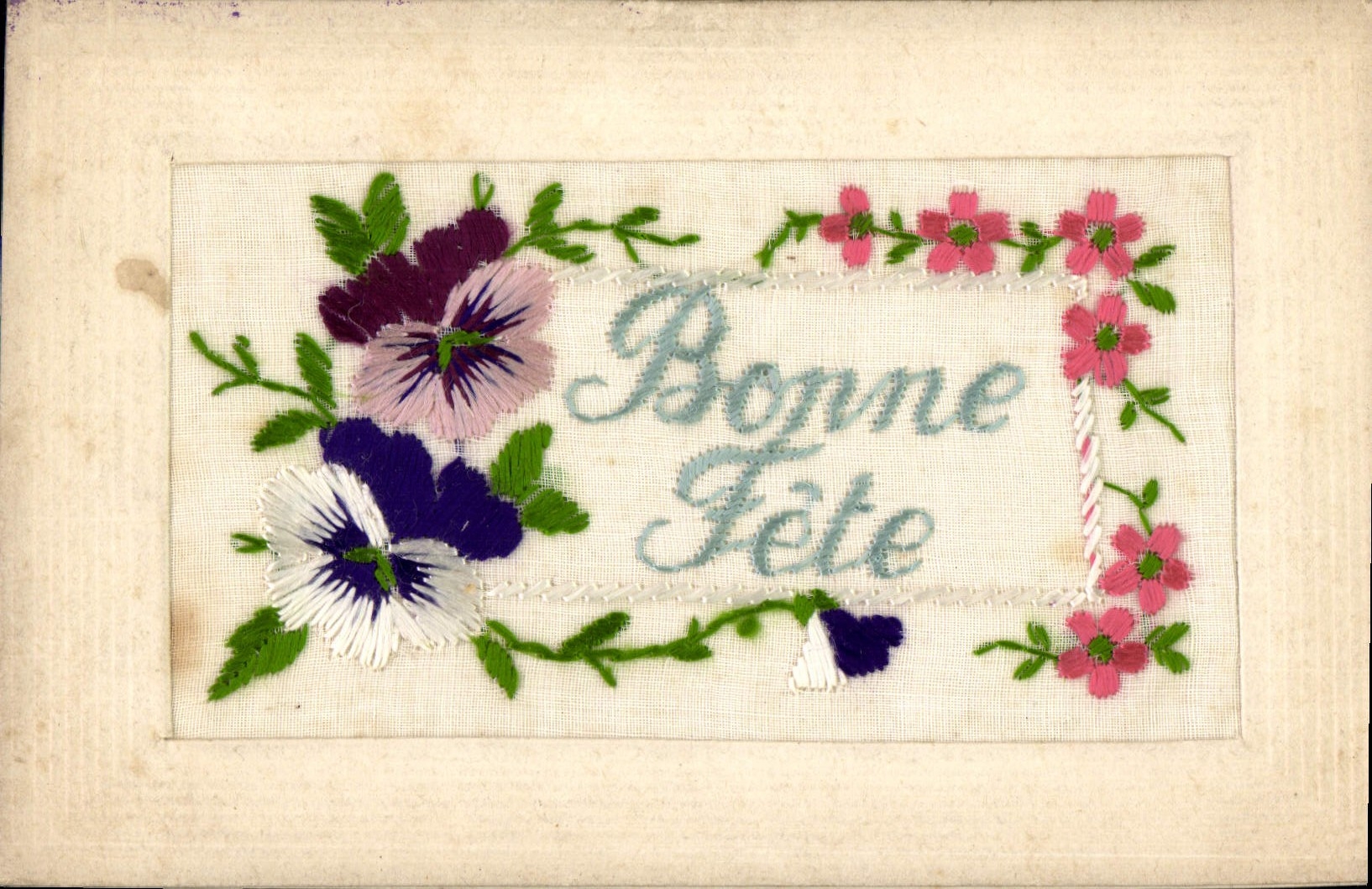 CPA Fantaisie Toilee Fleurs 