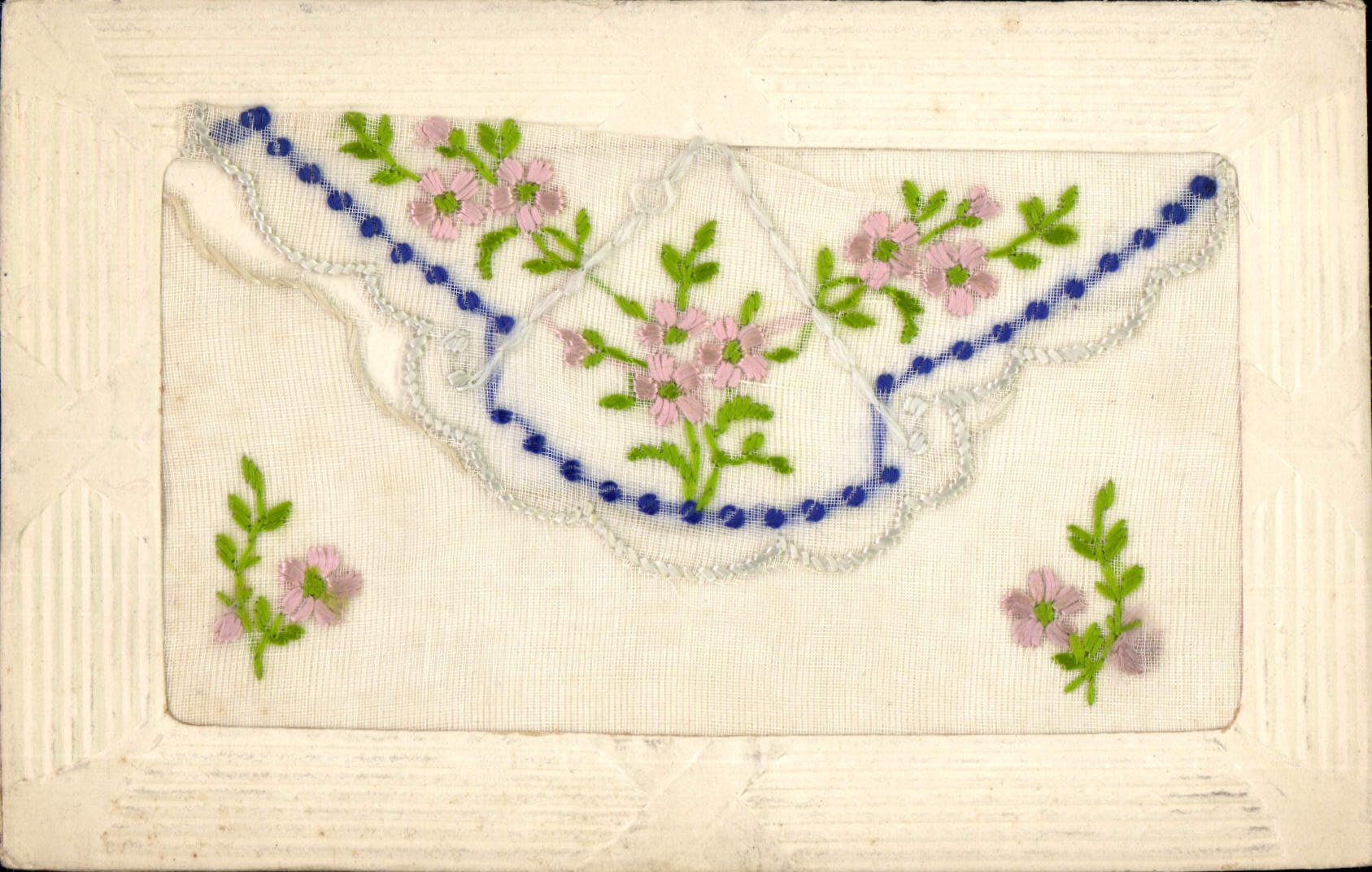 CPA Fantaisie Toilee Fleurs 