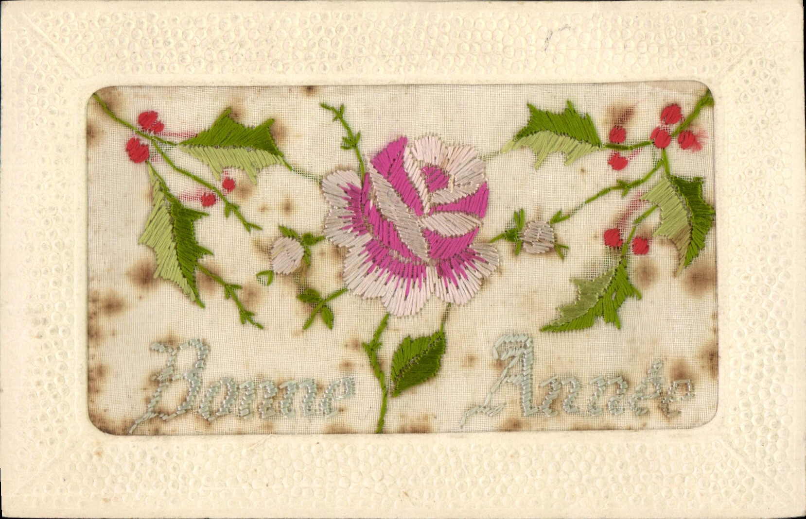 CPA Fantaisie Toilee Fleurs 