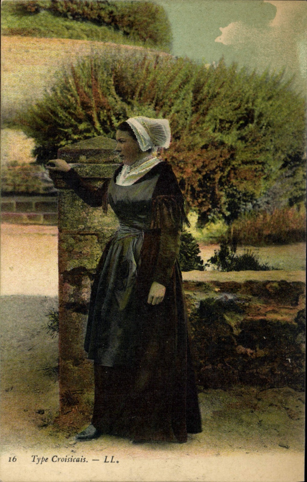 CPA Folklore Type Croisicais