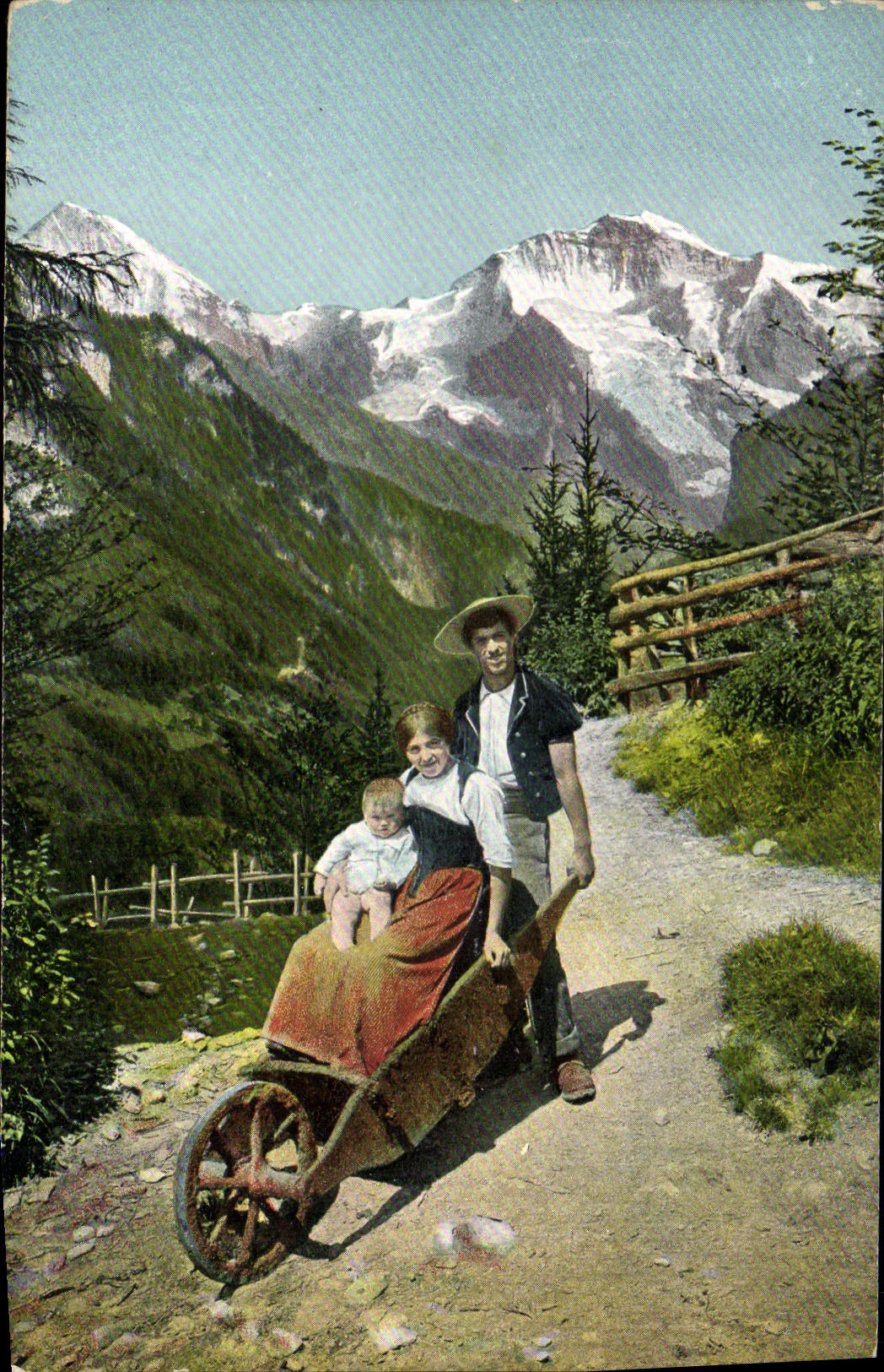 CPA Folklore Brouette 