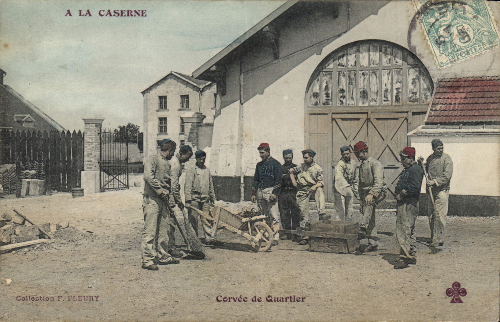 CPA Militaria Brouette Corvee de quartier