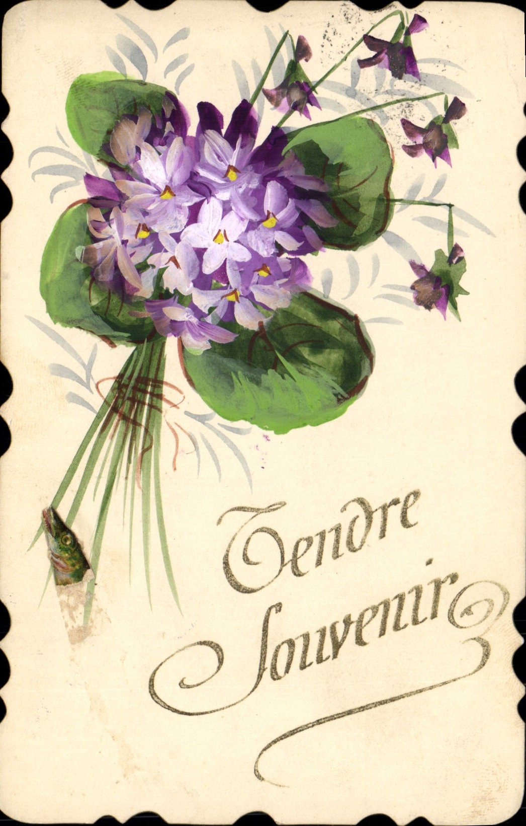 CPA Fantaisie (dessin a la main) Fleurs