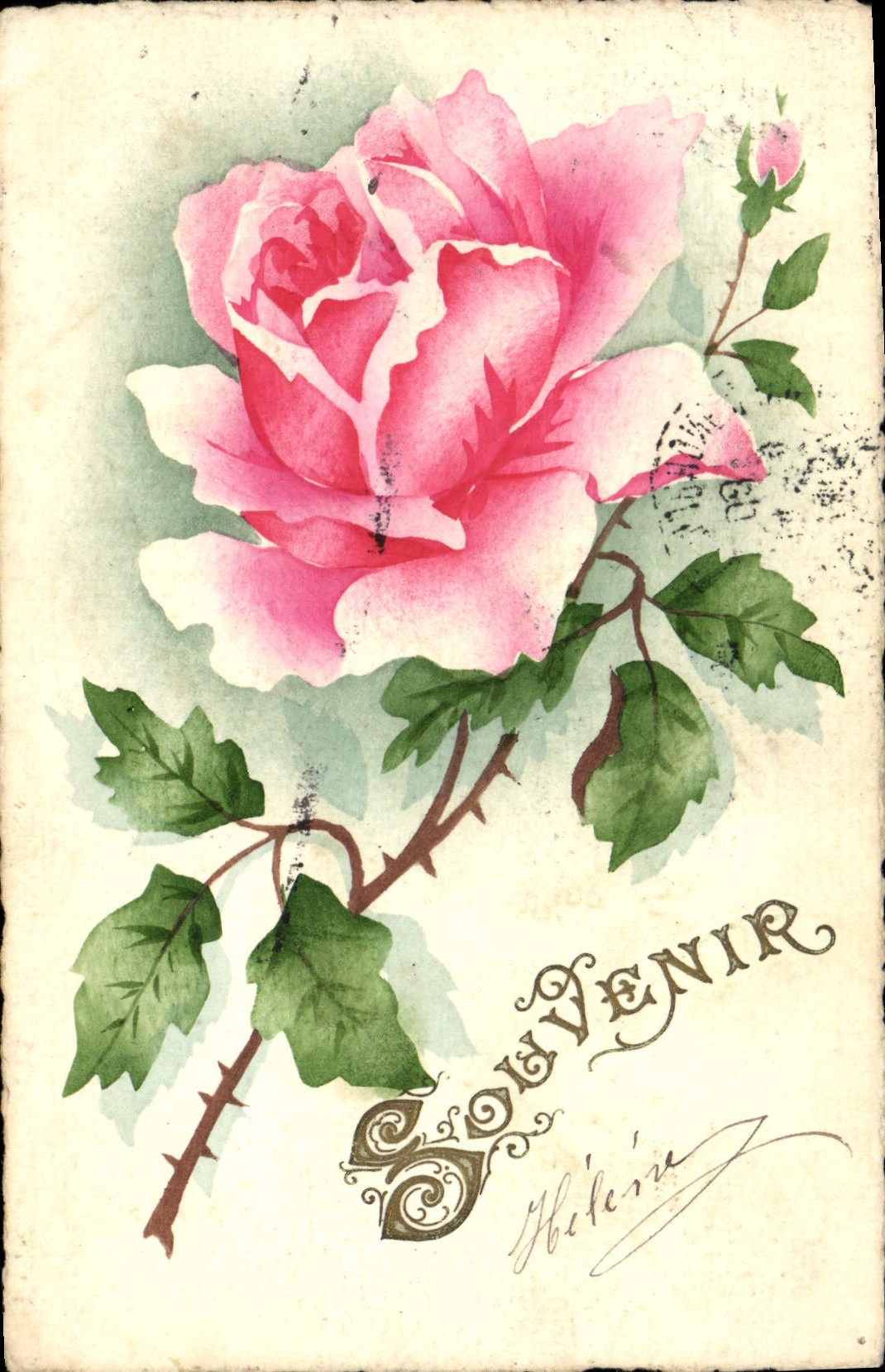 CPA Fantaisie (dessin a la main) Fleurs