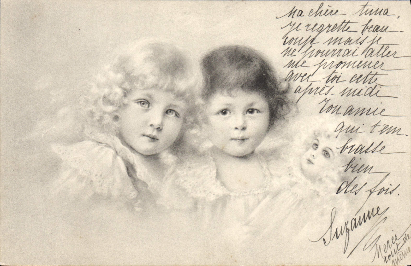 CPA Fantaisie Enfants Poupee 