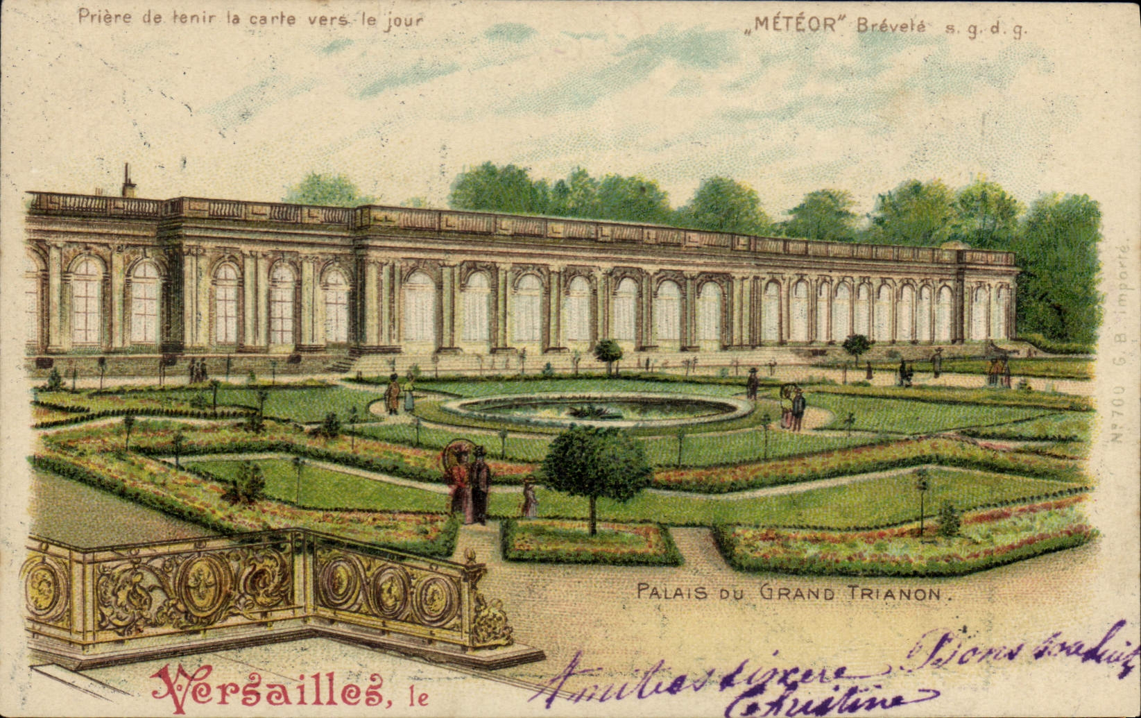 CPA Carte transparente Versailles Palais du Grand Trianon