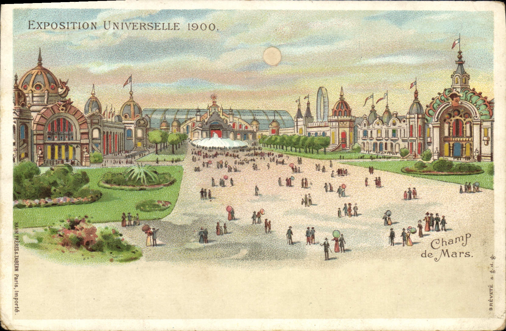 CPA Carte transparente Paris Exposition universelle de 1900 Champ de Mars